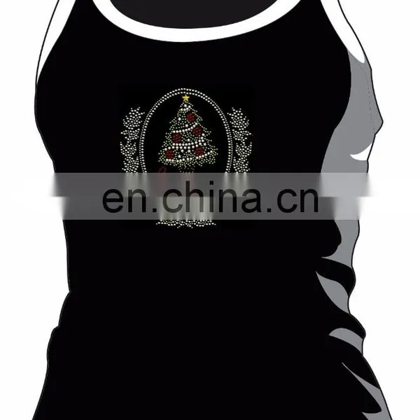 Wholesale Christmas Tree Hotfix Strass Transfer in the Mirror photo-2