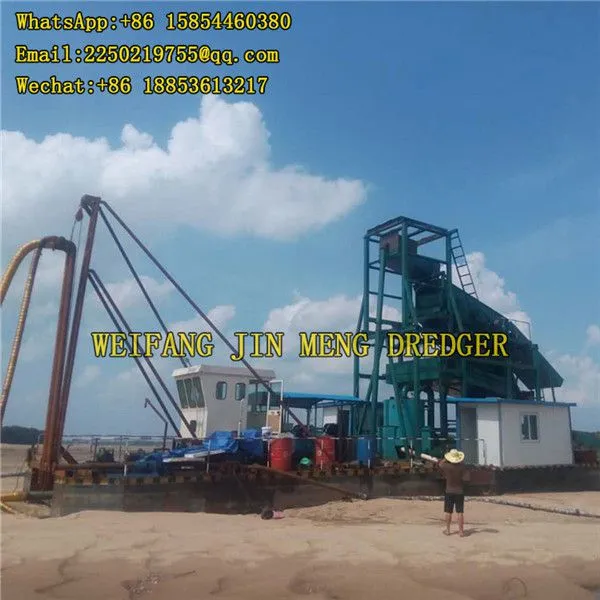 High Strength Salt Mining River Dredging Equipment Bucket Chain Gold Dredger photo-3