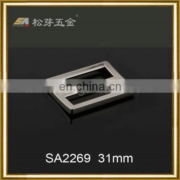 Fashion Rectangle Metal Slider Buckle Silver Color Zinc Alloy Adjustable Blet Buckle For Strap Usage photo-2