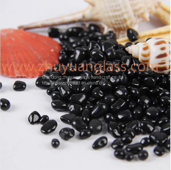 Wholesale Crushed Glass Seed Beads Aquarium Landscaping 1-3mm Black Aggregates Glass Bead photo-3