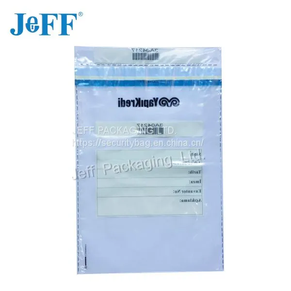 Customized Printing Top Standard High Quality Bank Security Deposit Bag With Sealing Tape photo-2