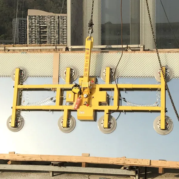 Zhengxinda 1200kg Electric Suction Cup Pneumatic Turnover Crane Vacuum Spreader Large Glass Suction Crane photo-2