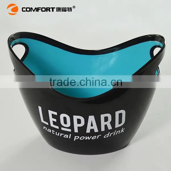 Large Beer Custom Clear Bulk Acrylic PS Plastic Ice Bucket photo-4