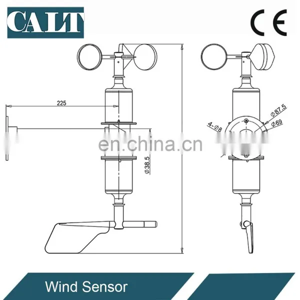 CALT YGC-Fs-FX 12v Voltage Weather Station Wind Direction Speed Sensor photo-5