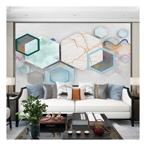 Hot Selling Fabric Customized 3D 5D 8D Wall Mural Home Decoration Fabric Wall Panels Drop Ship photo-5