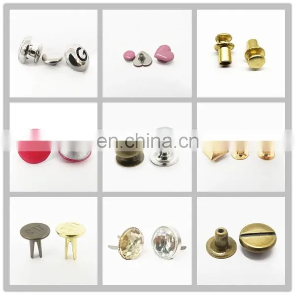 Antique Brass Decorative Rivet Button Metal Screw Rivets For Bags photo-5