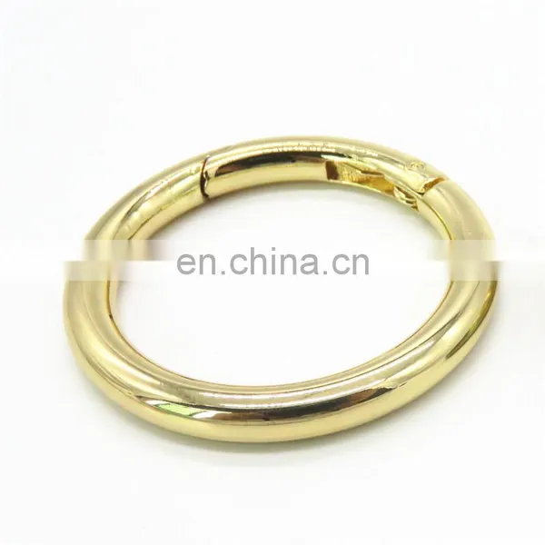 Manufacture Metal Round Snap Ring Shiny Gold Spring Gate O Ring for Handbag photo-4