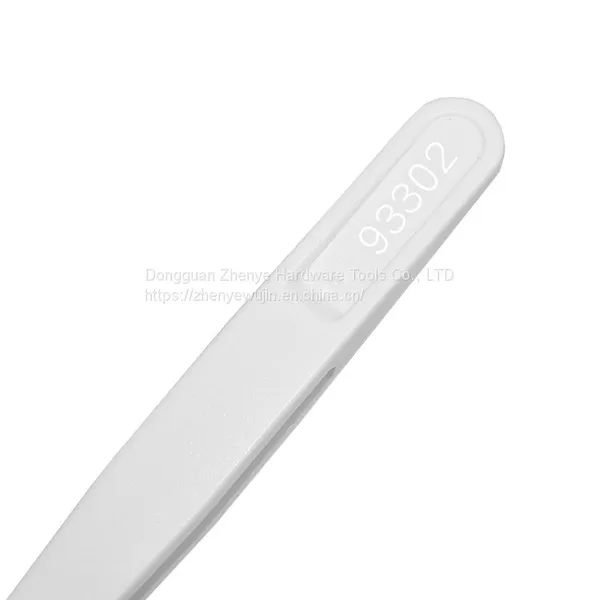 Anti Corrosion and Anti-static White Carbon Fiber Plastic Tweezers 93302 Tip photo-5