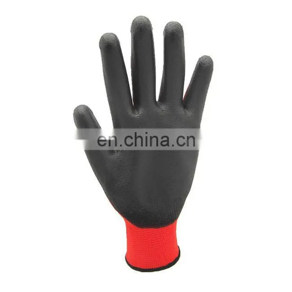 Hot Sale Wholesale 13 Gauge General Purpose Anti Slip Polyester Knit Double Nitrile Palm Coated Safety Gloves For Work photo-4