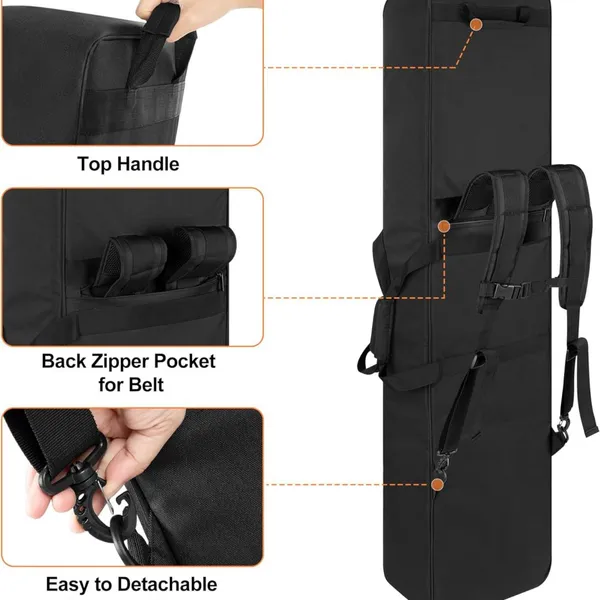 Soft Piano Bag With Padded Handle And Detachable Shoulder Strap, Travel Keyboard Gig Bag photo-5