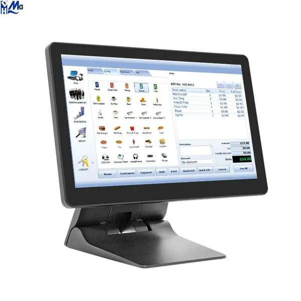 New Design 15 Inch Computer All in One POS System Device Cash Register Terminal Machine photo-3