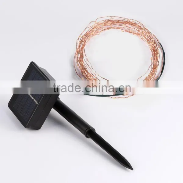 Outdoor Solar Powered LED String Lights Waterproof Copper Wire Lights for Garden Party 800mA Capacity photo-3