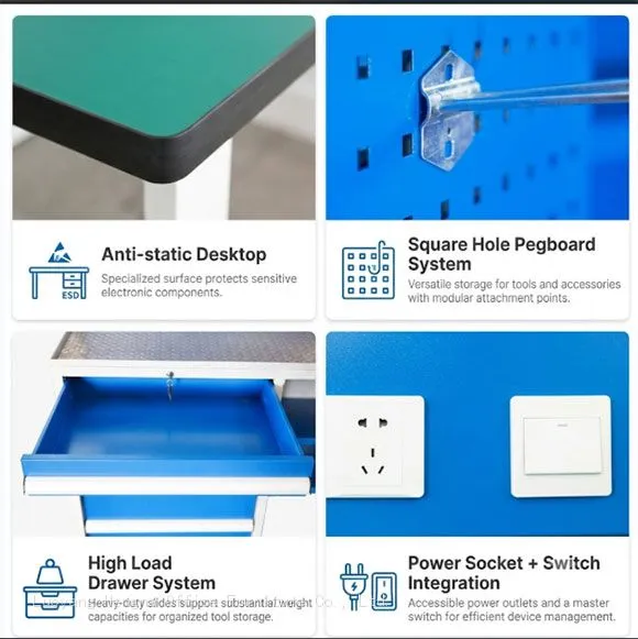 Modular Workbench System – 6 Config, 3 Top Options, Knock-Down Frame for Custom Workshop Layouts photo-2