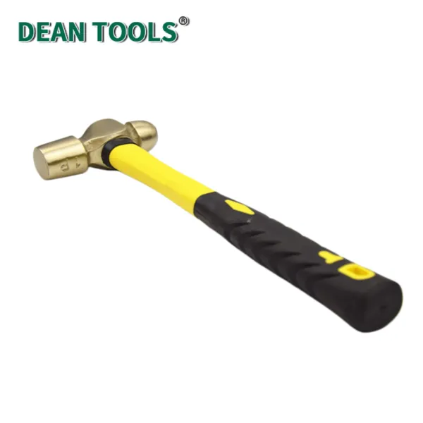 Non-Sparking Brass Hammer Ball Pein,Brass Ball Pein Hammer With Fiberglass Handle,Spark Free Safety Copper Hammer photo-2