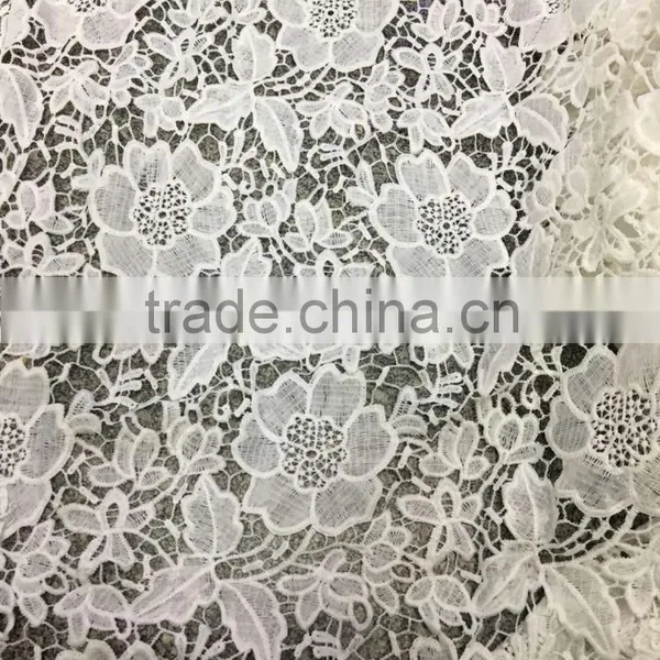 2016 Wholesale Lace Garment Accessory Cotton Embroidery Full Lace Fabric photo-4