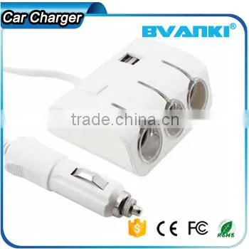 New Factory Price 3 Sockets Car Cigarette Lighter DC Power 12V 24V Car Cigarette for IPhone Usb Car Charger With Dual USB Ports Supplier's Choice photo-2