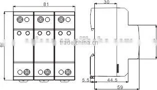 CA Series Surge Protective Device,CAU4-80T Surge Protective Device,320VAC,420VDC photo-3