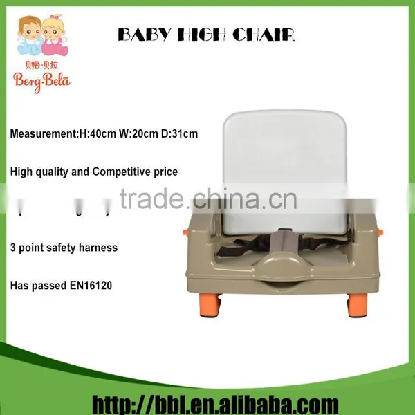 High Quality Quick Folding Portable Light Weight 35Lbs Loading Plastic Khaki Baby Booster Baby Chair photo-4