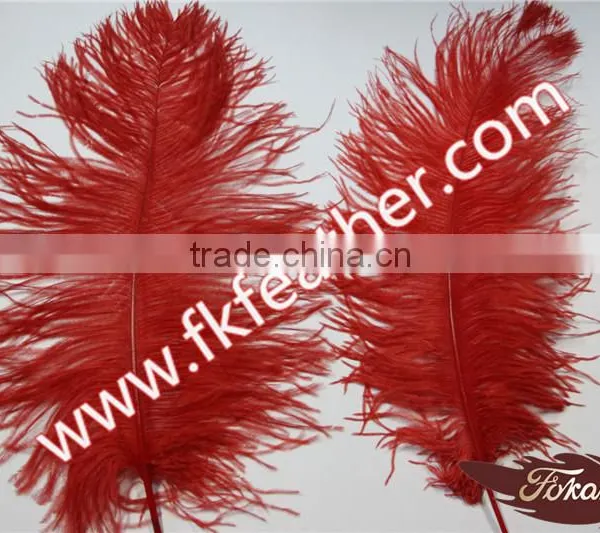 Dyed Ostrich Feather Large Red Craft Ostrich Feather Cheap Wedding Decorations photo-6