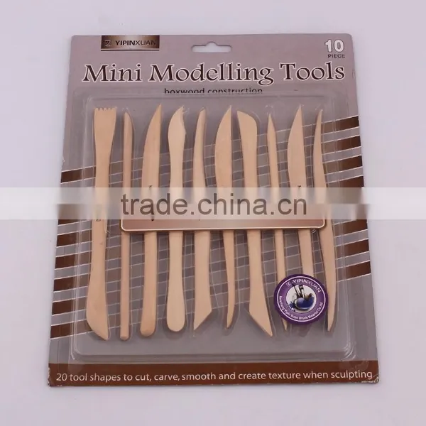 10Pcs Professional Wooden Hand Pottery Tools In Stock photo-6