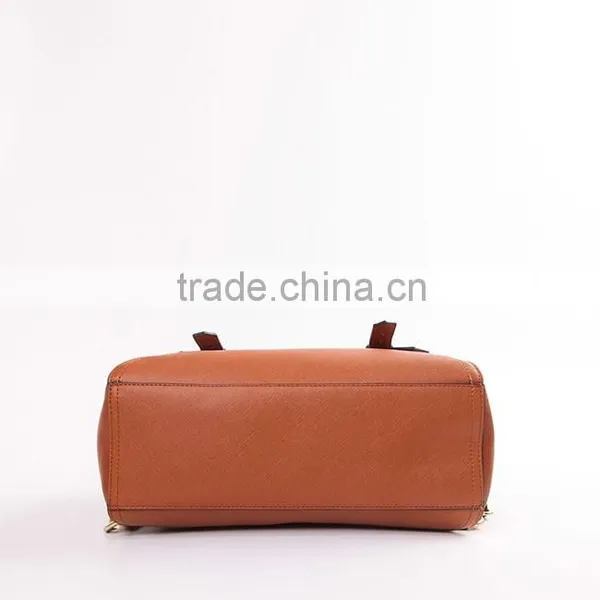 M22 European High Quality Coffee Color Teens PU School Satchel Bag With Cotton Webbing Straps photo-5