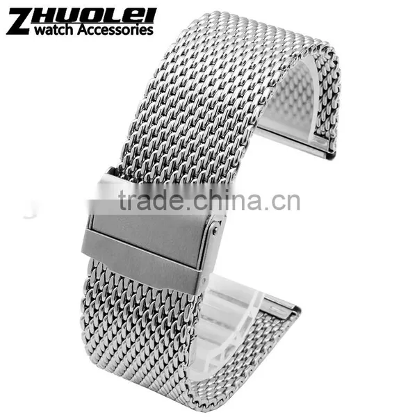 Milanese Classic Buckle Stainless Steel Watchband 20mm 22mm photo-2