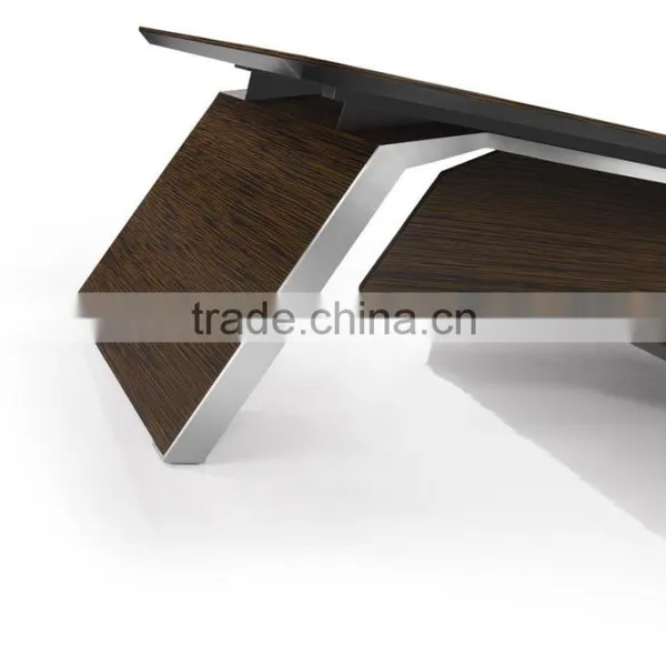 DT-12 Wooden Office Desk Stainless Steel Table Base Office Executive Desk Quality Choice photo-5