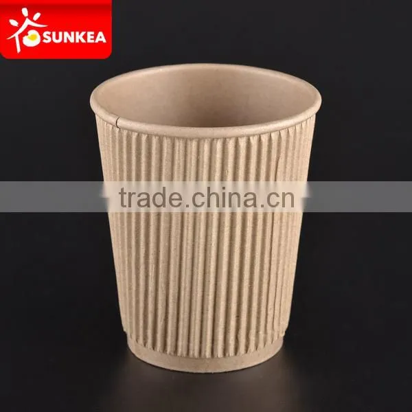 Kraft Round Ripple Paper Cups, Disposable Ripple Paper Cup for Hot Drinking, Coffee Paper Cup photo-3