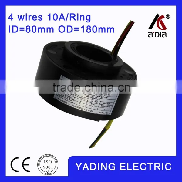 SRH80180 4P Slip Ring Cable Reel ID 80mm. OD180mm. 4Wires, 10A 4 Wires