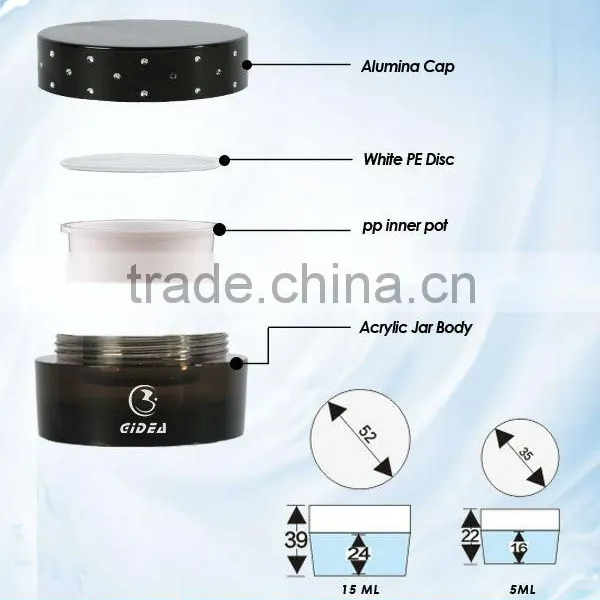 15ml 5ml Pmma Cosmetic Cylinder Jar photo-3