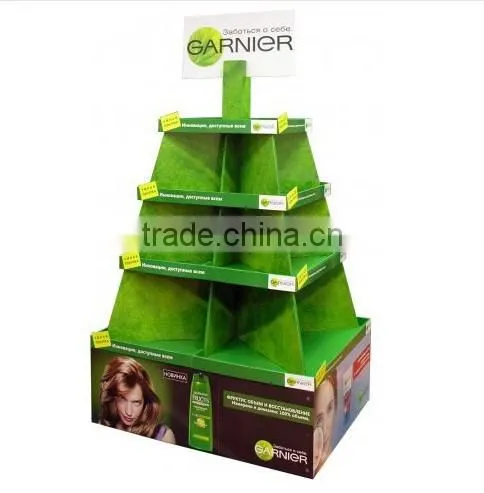 POS Corrugated Cardboard Hair Product Display Shelf