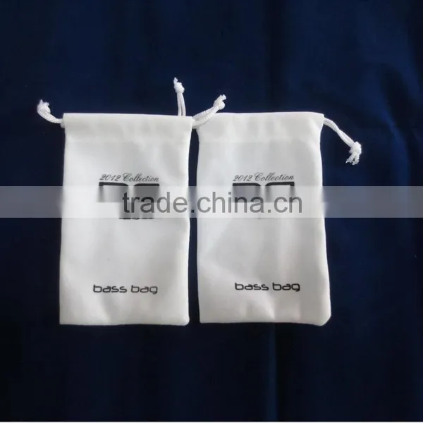 White Fabric Personalized Drawstring Bags for Kids/small Fabric Drawstring Bags With Gold Strings Quality Choice photo-4