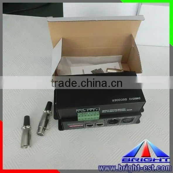 CE RohS Approved Dmx 512 Rgb Led Controller,DC 12V-24V Dimmer Controller, LED Lighting Decoder DMX512 photo-3