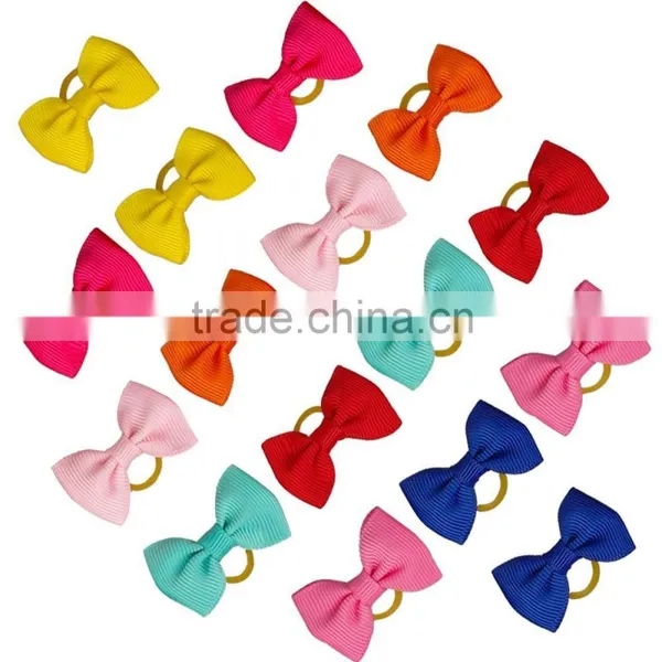 Pet Dog Hair Bow Colorful Handmade Rubber Band Dog Grooming photo-2