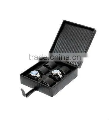 Luxury PU Leather 6 Watch Display Box Case photo-2