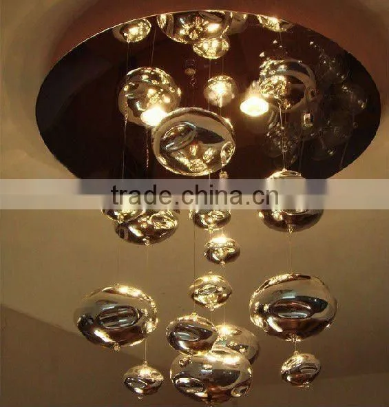 Fashionable Chromed Glass Bubble Pendant Lightings