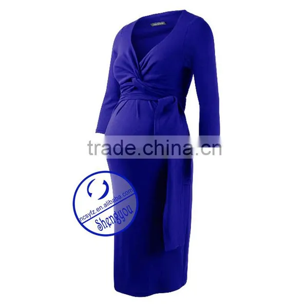High Quality Wholesale Blank Maternity Evening Dresses photo-5