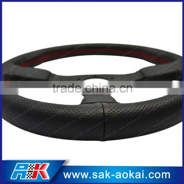 Racing Leather Steering Wheel photo-3
