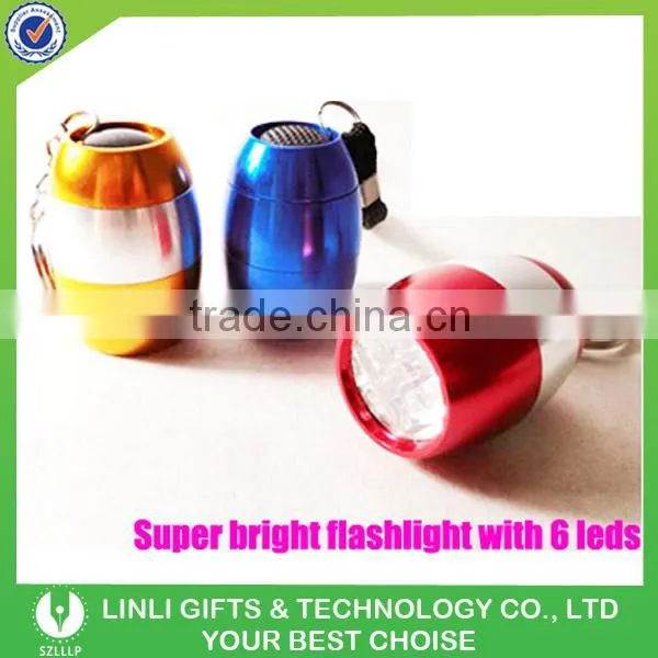 Custom Logo Printed LED Aluminium Keychain,6 LED Aluminium Keychain,Egg 6 LED Aluminium Keychain For Promotion photo-6