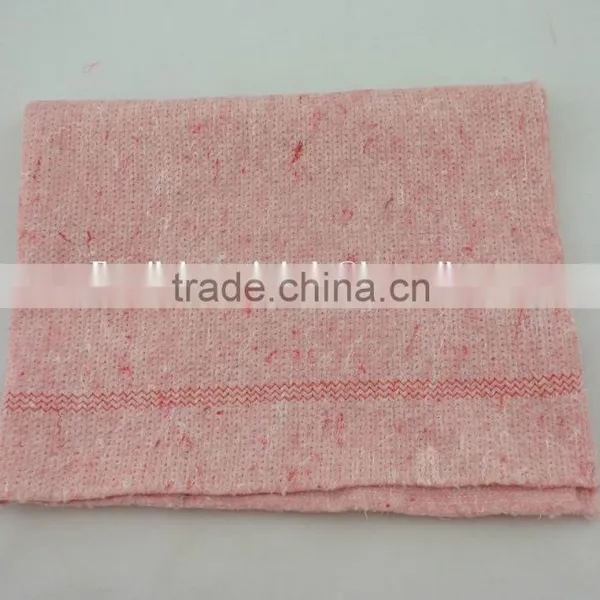 Stitch Bonded Nonwoven Pink Color 100%cotton Floor Cleaning Cloth photo-2