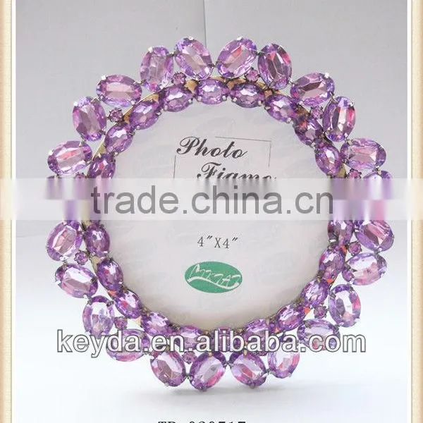 2014 Unique Crystal Wedding Picture Frames Concave Picture Frame