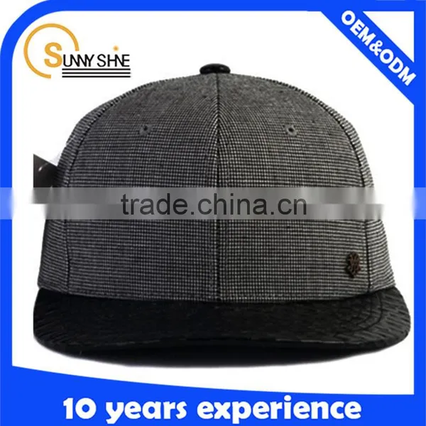 2015 New Fashion Custom Plain Short Brim Snapback Hat photo-2