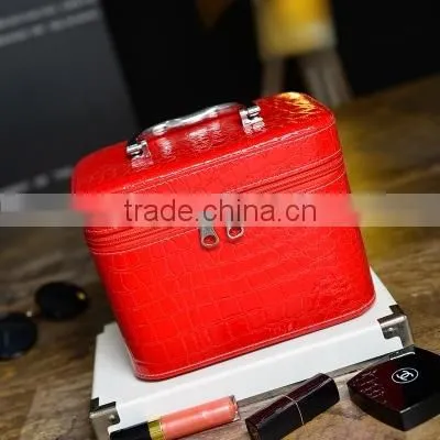Ladies Cute Big Size Hard pu Storage Cosmetic Powde Makeup Case photo-5