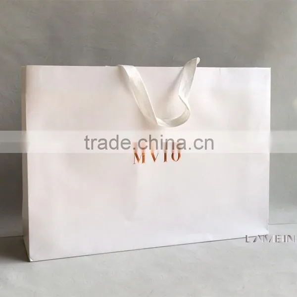Recyclable White Paper Shopping Bag With Handles photo-2