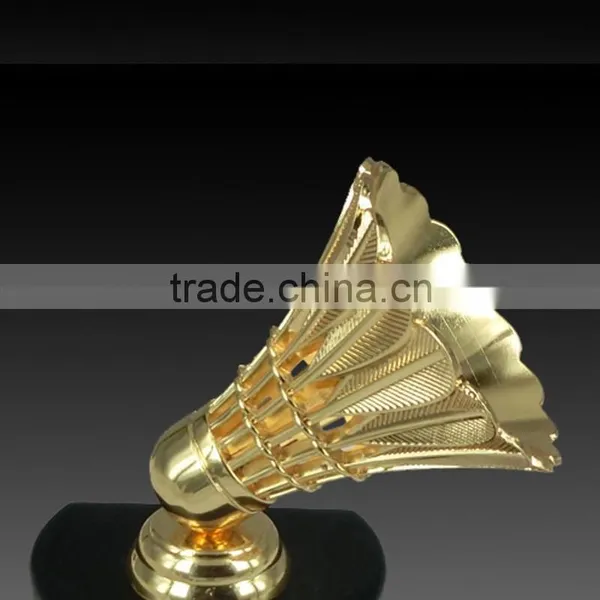 Golden Badminton Shuttlecock Award Black K9 Crystal Base Factory Direct Metal Metal Gold Sport Trophy Cup Quality Choice photo-5
