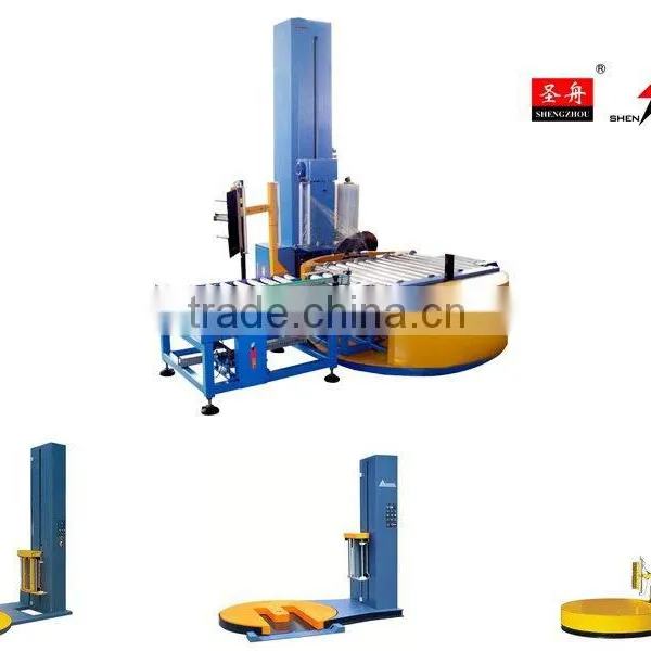 tray online type winding machine/tray stretch film winding packaging machine/tray stretch film winding packing machine