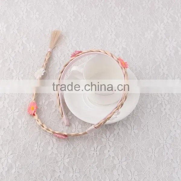 Girl's Cosplay Human Hair Headband Decoration Party Wigs photo-3