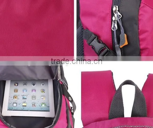 Peach Color Travel Camping Girls Backpack Bags BB011 photo-6