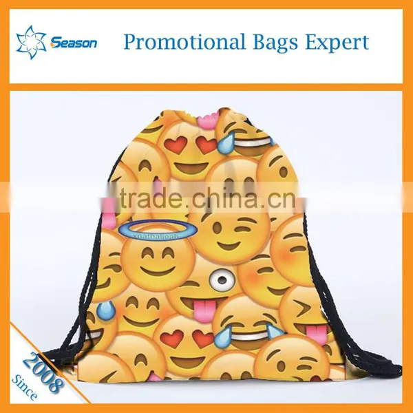 New Recycle Custom 600d Polyester Emoji Backpack Emoji Bag photo-2