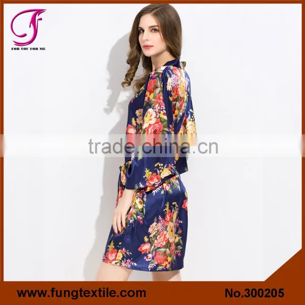 FUNG 3002 New Flower Satin Robe for Wedding photo-2